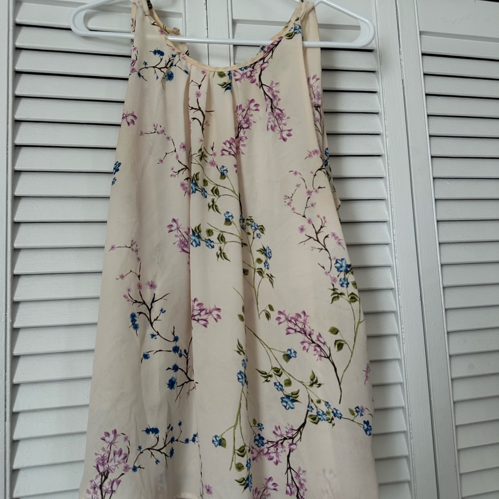 Pink and White Sleeveless Camisole Blouse